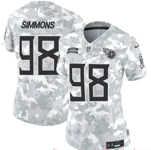 Women%27s Tennessee Titans #98 Jeffery Simmons 2024 F.U.S.E Arctic Camo Salute To Service Limited Stitched Jersey Dzhi->washington commanders->NFL Jersey